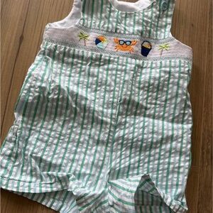 Good Lad Green and White Striped Garment